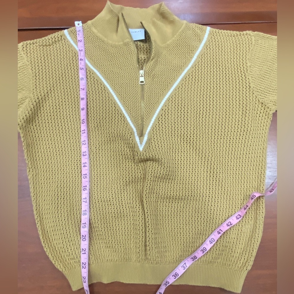 VARLEY Calva Knit Half Zip Sweater Prairie Sand Size Large - Picture 6 of 11
